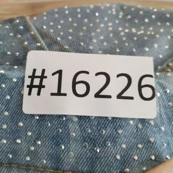 PHOEBE J. Jacket Womens XL Blue Rhinestone Button-Up Long Sleeve Denim *NWT* - Picture 10 of 10